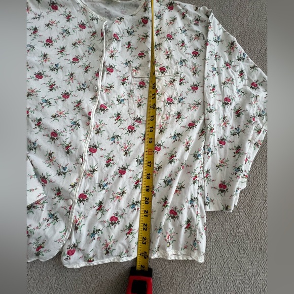 Victoria's Secret Rose Floral Print vintage Cotton Cottage core Nightshirt - Picture 5 of 6
